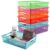 Yakydesign 6 PCS Plastic Classroom Turn in Paper Trays Storage Bin Basket Organizers Holds 4A Paper File for School Teacher Supplies Classroom Office Home Organization and Storage Tray (Colorful)