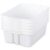 Yakydesign Book Organizer Set of 6 Classroom Decor Bin storage Homeschool Organization Plastic Bins with Handle Cubby Storage Classroom Stackable Bins for Home Office School Supplies (White)