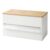 Yamazaki Home Rin Kitchen Paper Holder Rin L | One-Handed Tear Design, Concealed Storage, Fits Rolls Up To 6″ – Steel + Wood