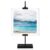 Yaocom Adjustable Metal Easel Stand with Acrylic Floating Photo Frame 16.5″ Tabletop Frame Stand for Display, Poster or Signs Floor Heavy Duty Easel for Weeding Home Exhibition Restaurant(Black)