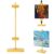 Yaocom Gold Tabletop Picture Frame Easel Stand 16. 5 Inch Adjustable Metal Frames Holder Stand Table Display Easel Picture Display Floor Art Holder for Home Exhibition Restaurant