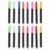 YARNOW 16pcs Black Water-soluble Whiteboard Marker Pens for Blackboard and