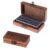 YARNOW 30pcs Retro Wooden Letter Stamps with Brass Buckles in Brown Color, Easy to Install and Change, for Stationery and Invitations, for Diary Album DIY Stamps and Craft Projects