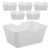 YARNOW 6pcs Mini Storage Baskets – Plastic Cabinet Pull-Out Bin for Kitchen Pantry – Household Small Organizer Box for Tea Bag and Spice Bottles 6×3.4×2.8