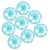 YARNOW 8pcs Portable 360 Degree Protractor and Circle Stencil Ruler Made of Sturdy Plastic for Precise Angle Measurement and Circle Drawing in School Learning and Geometry Studies