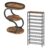 YATINEY 10 Tier Shoe Rack and Small Side Table Bundle, Large Capacity Shoe Storage Organizer Holds 40 Pairs, 3-Tier Round End Table with Storage Shelves, Bundle SS10BR-ET19BR