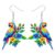 YAYAKO Acrylic Cute Hawaiian Macaw Parrot Earrings Dangle (Colorful)