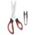 YAZEMKEL Pinking Shears Scalloped, Wavy Pinking Scissors, Sharp Stainless Steel Blades，Comfort Grips Handled, Professional Dressmaking Sewing Craft, 9 Inch, Black Red