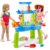 YAZ&OUZ Water Table for Toddlers 1-3, 3-Tier Kids Water Table, Water Tables for Toddlers 3-5 Features Swimming Crabs & Dolphins, Rain Showers Splash Pond, Activity Sensory Play Table for Boys Girls