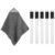 YBEATY 6 Pcs White Dry Erase Markers Fine Tip Markers with Eraser Cap and Cleaning Cloth Dry Erase Pens for School Teachers Office Home Blackboard Supplies
