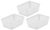 YBM Home 3-Pack Small Plastic Storage Baskets for Home Junk Drawers and Office Desktop Drawers Organization – Functional Trays for Kitchen, Bedroom, and Bathroom, White