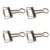 Ycauty 50 Metal Binder Clips, Strong Holding Force for Office, School and Home Use, Hollow Design (Bronze)