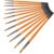 Ycauty Artist Brushes for Watercolor and Acrylic Painting, 24 Durable Nylon Wool Brushes for Students & Professionals