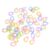 Ycauty Colorful Acrylic Chain Link Kit, 50 Pieces Removable DIY Jewellery Making for Bracelets Necklaces (Transparent Two-Tone Color)
