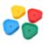 Ycauty Triangle Shape Colorful Card Game Holder with Feather Design for Kids and Adults, Plastic Poker Holder for Home Use, 4 Pieces Set