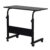YCYEJO Height Adjustable Standing Desk with Rolling Casters, Small Sit Stand Desk 27 to 38 Inch, Rustic Brown Top Black Frame, Mobile Computer Desk for Home Office, Apartment or Dorm