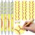 Yeaqee 32 Pcs Sports Pens Set Include 16 Black Ink Ballpoint Pens 16 Sticky Note Pad Sport Gifts Bulk for Office Home Sports Fan Gifts Supplies(Softball Theme)