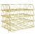 Yeaqee 4 Tier Stackable Gold Desk Organizer Paper Tray Rack Metal Letter Desk File Organizer Horizontal Holder File Trays for Office Desktop Supplies and Accessories