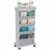 yeavs 5-Tier Rolling Bookshelf Cart with Wheels, Gray
