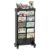 yeavs 6-Tier Rolling Bookshelf Magazine Rack with Wheels Black
