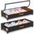 Yecaye 65L Under Bed Storage with Wheels, 2 Pack Under Bed Storage Containers with Adjustable Dividers & Clear Window Black
