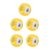 Yechiry Mahjong Dice Set 5 Pcs Durable Chinese Characters Dice for Board Games and Teaching Props (Shiny Yellow)