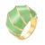 YeGieonr Gold Rings for Women Non Tarnish – 18K Gold Plated Stainless Steel Chunky Oval Statement Ring, Dainty Thick Waterproof Stackable Ring (Mint Enamel Dome, 7)