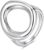 YeGieonr Gold Rings for Women Non Tarnish – 18K Gold Plated Stainless Steel Chunky Oval Statement Ring, Dainty Thick Waterproof Stackable Ring (O Shape Silver, 8)