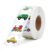 YEKNOSA 500pcs Cartoon Vehicle Stickers Roll 12 Designs 1.2 Inch Waterproof Self-Adhesive Labels for Luggage Helmets Notebooks Skateboards Water Bottles Gift Packaging