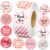 YEKNOSA Thank You Stickers Rolls500 pcs 1.2-Inch 10 Designs Self-Adhesive Waterproof Vinyl for for Gift Bag Envelope Wedding Thanksgiving Business