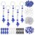 YELARXI Bead Keychain Making Kit, DIY Beadable Keychain Bars Making Alphabet Letter Key Rings Craft Set Heart Shaped Keyring Colorful/Blue Football & 564 Pcs -for(Charm/Gifts/Party Favor)