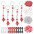 YELARXI Bead Keychain Making Kit, DIY Beadable Keychain Bars Making Alphabet Letter Key Rings Craft Set Heart Shaped Keyring Colorful/Red Football & 564 Pcs -for(Charm/Gifts/Party Favor)