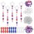 YELARXI Bead Keychain Making Kit, DIY Beadable Keychain Bars Making Alphabet Letter Key Rings Craft Set Heart Shaped Keyring Red&Blue&White/Star & 564 Pcs -for(Bag Charm/Gifts/Party Favor)