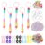 YELARXI Bead Keychain Making Kit, DIY Beadable Keychain Bars Making Alphabet Letter Key Rings Craft Set Heart Shaped Keyring Mixed Color/Butterfly & 564 Pcs -for(Charm/Gifts/Party Favor)