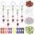 YELARXI Bead Keychain Making Kit, DIY Beadable Keychain Bars Making Alphabet Letter Key Rings Craft Set Heart Shaped Keyring Bold Color/Basketball & 574 Pcs -for(Charm/Gifts/Party Favor)