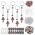 YELARXI Bead Keychain Making Kit, DIY Beadable Keychain Bars Making Alphabet Letter Key Rings Craft Set Heart Shaped Keyring Dark Color/Soccer & 564 Pcs -for(Bag Charm/Gifts/Party Favor)