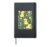 Yellow Labrador Boho Spring Flowers Womens Hardcover Journal, Black