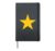 Yellow Orange Star on Multiple Colours Hardcover Journal, Black