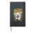Yes I’m with Crazy Pet Dog Lover Cartoon Funny Bichon Frise Hardcover Journal, Black