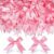 YGDZ Pink Bows, Satin Self Adhesive Pink Ribbon Bows for Crafts, Baby Pink Bow with Double-Sided Tape, Small Bows for Gift Wrapping, Wedding Decor, Party Favors