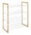 YGSCUQWEP 4-Tier Natural Pine Wood & Chrome Wire Shelving Unit, Heavy Duty Stackable Organizer Supports 100lbs, Multi-Purpose Freestanding Rack For Shoes Clothes Hats Bags For All Ages