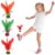 YHomU 3 Pcs Jianzi Kicking Shuttlecock Set, Multicolor Nylon Foot Feather Balls, 6.7 in Feather Kicking Shuttlecock for Exercise Training, Indoor and Outdoor Fun Game, Random Color