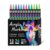 Yhplxyuus 12Pcs Acrylic Paint Pen Double Ended Brush Tip Acrylic Markers 24 Color for Painting on Paper Rock Stone Wood Glass Paint Pen Set