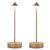 YIBEN 2Pack Rechargeable Cordless Table Lamp, Portable Powered LED Battery 6000mAh Metal USB Desk Lamp, 3 Levels Brightness Light for Restaurants Outdoor (2pack LCE Flower Gold)