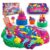 YIDESTARS Sensory Play Kit: Sand Art & Ice Cream Toy – 4lbs Colorful Sand,Molds,Tools,Sandbox w/Lid – Fun Gift for Kids(3-8)
