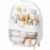 Yieach Countertop Makeup Organizer With Lid,Large Skincare Organizers With 2 Drawers,Dustproof Cosmetic Display Cases for Bathroom,Dresser,Lotion,Beauty,Skin Care Holder,Makeup Storage Organizer,White