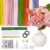 Yiheini 800 PCS Pipe Cleaners Craft with Handle, Pipe Cleaner Flower Kit, 8 Colors Flowers Making Kit with Chenille Stems, Floral Wires, Gardening Tape, Stamen, Ruler, Floral Wrapping Paper & Ribbon
