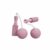 YIJU Weighted Jump Rope Cordless Ball Exercise Handle Steel Bearing Foam Comfortable Grip Flexible Training Suitable for Indoor Outdoors Cardio Workout, Sakura Pink