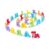 Yiju Wood Train Set Alphabet Theme Sturdy Preschool Learning Activities Early
