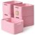 Yilobi 5 Pack Woven Storage Baskets for Shelves Organizing, Decorative Cotton Rope Organization Storage Bins for Toy, Book, Towel, Clothes, Closet, Nursery, Bathroom & Home Decor, Pink